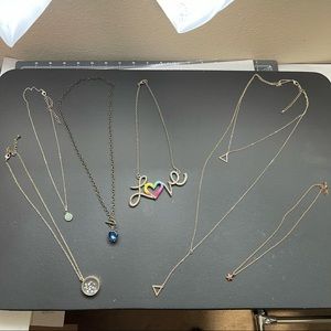 Short gold necklace bundle
